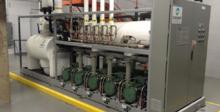 One of two CO2 refrigeration and heat recuperation module